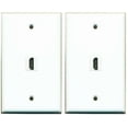 thumbnail image 1 of Ultra Spec Cables - 1 Port HDMI 2.0 Type Wall Plate Flat Solid- 2 Pack Lot, 1 of 1