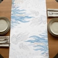 thumbnail image 5 of Coastal Trutle Table Runner, Nautical Summer Beach Ocean Coral Washable Cotton Linen Table Runners 60 Inches Long, Dresser Scarf Runner for Coffee/TV Stands/Kitchen/Cabinets 13''x60'', 5 of 9