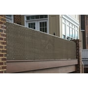 Alion Home 33'' x 26' Privacy Screen Windscreen Mesh for Balcony Apartment Railing Porch Deck Pool Backyard Fence (33'' X 26', Mocha Brown)