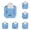 Blue 6 Packs, variant on 3 In 1 Corner Rounder Punch 3 Way Corner Cutter For Paper Craft Laminate DIY, 6.1 cm×7.4 cm×3.4 cm, Red