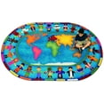 thumbnail image 5 of Hands Around the World 7'8" x 10'9" Oval area rug in color Multi, 5 of 7