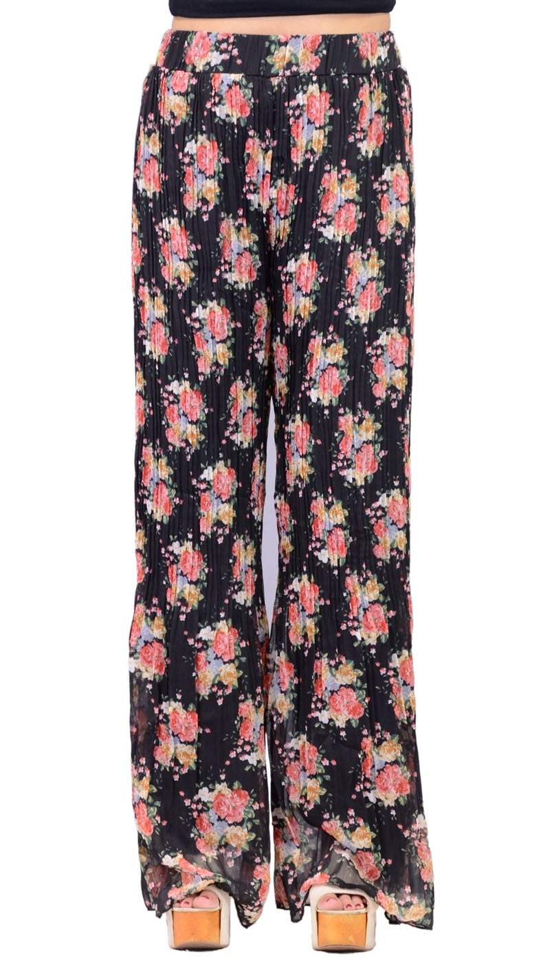 flared printed palazzo