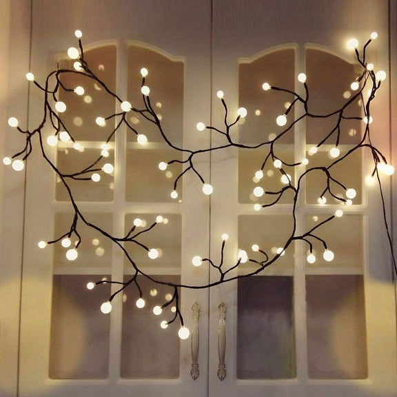 String Lights Indoor Globe String Lights 8.3FT 72 LEDs Fairy Lights Plug in IP44 Waterproof Outdoor Lights for Bedroom Curtain Bookshelf Patio Garden Wedding Party Christmas Tree Decor,Warm White