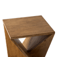 thumbnail image 3 of COZAYH Farmhouse End Table Square Solid Wood Pedestal Side Table Rustic Plant Stand with Twisted Design for Living Room, Bedroom, Office, Natural Wood, 3 of 8