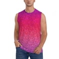 thumbnail image 1 of Fotbe Light Purple Glitter Men's Camiseta sin Mangas Estampada para Hombres, Playera Casual para Gimnasio, Entrenamiento, Playa-Large, 1 of 7
