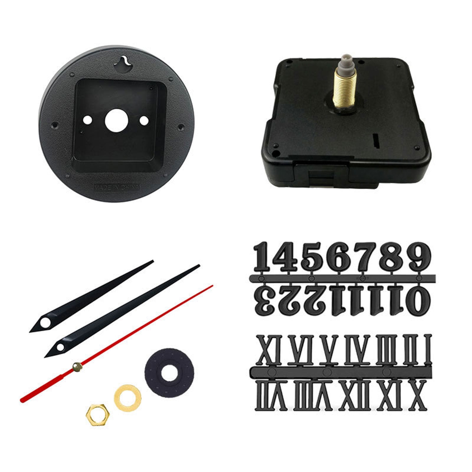 Quartz Diy Wall Clock Clock Numerals Kit Movement Battery Operated