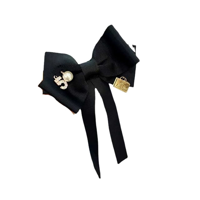 Jumpingount Mujer cinta larga Bowknot broche perla solapa Pin fiesta aniversario ropa abrigo bufanda decoración joyería mujer señoras Ropa, zapatos y accesorios Miscelánea Jumpingount AP013831-01