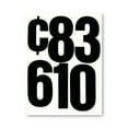 thumbnail image 2 of Press-On Vinyl Numbers, Self Adhesive, Black, 6"h, 21/pack | Bundle of 10 Packs, 2 of 2