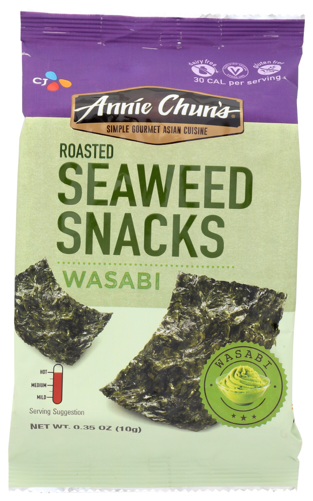Annie Chun'S Seaweed Snacks Roasted Wasabi, .35 Oz