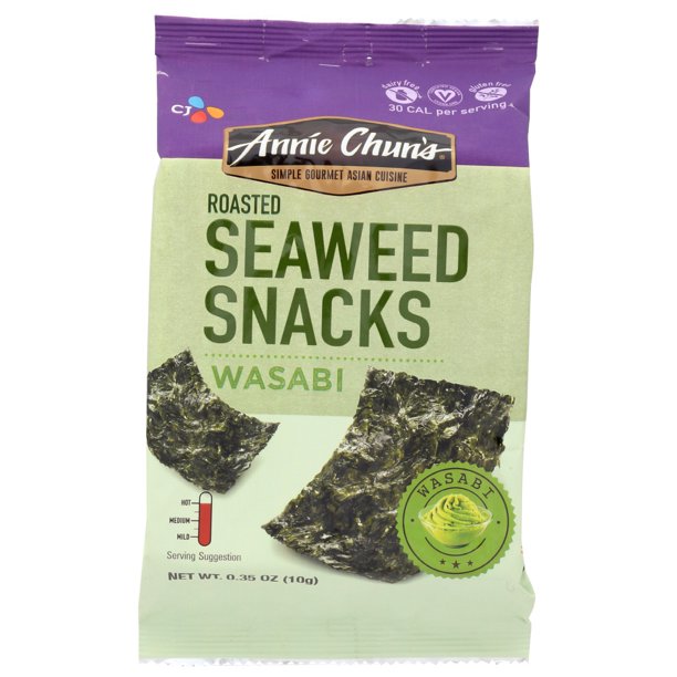 Annie Chun'S Seaweed Snacks Roasted Wasabi, .35 Oz