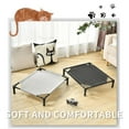 thumbnail image 2 of Elevated Outdoor Dog Bed - Raised Dog Bed for Small Dogs, 20" Dog Cot Bed Waterproof, Cooling Elevated Dog Bed with Washable Breathable Teslin Mesh, Durable, Non Slip, Grey, 2 of 7