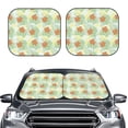thumbnail image 2 of Balery Tropical Flowers Parasol para parabrisas de coche de 2 piezas | Parasol plegable para parabrisas delantero de coche para la mayoría de sedanes-Small, 2 of 6