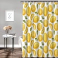 thumbnail image 3 of Shower Curtain Summer Lemon Shower Curtains for Bathroom Decor Fresh Fruit Shower Curtain Sets with Hooks Waterproof Fabric Bath Curtain Small Stall 36" X 72", 3 of 6