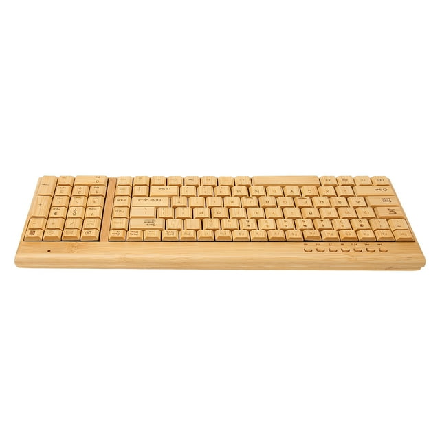 2.4GHz Computer Devices with USB Receiver, Bamboo Wood Material, Plug and Play, Ideal Holiday Gift