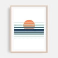 thumbnail image 2 of Abstract geometric sunset with orange sun - Illustration Unframed Wall Art Print 8 x 10 inches, 2 of 4