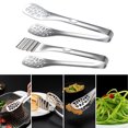 thumbnail image 2 of Reheyre Stainless Steel Food Bread Steak Tongs - Kitchen Buffet Serving and Cooking Clips Tool, 2 of 8