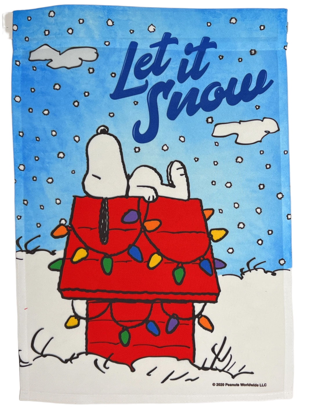 Peanuts Characters Double Sided Christmas Themed Garden Flag, 18Inch x