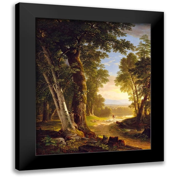 Durand, Asher Brown 12x14 Black Modern Framed Museum Art Print Titled - The Beeches 1845