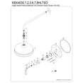 thumbnail image 3 of Kingston Brass KBX4631HLTSO Metropolitan Single-Handle Shower Faucet, Trim Only, Polished Chrome, 3 of 4