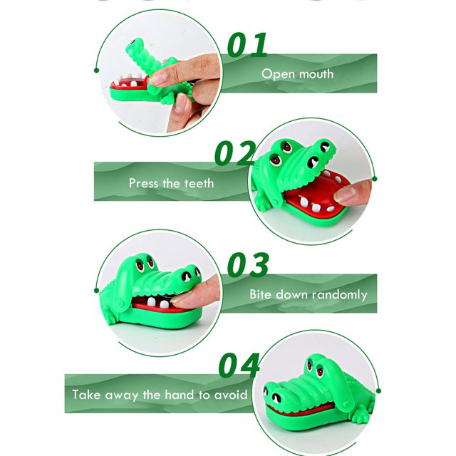 Jugar Tablero De Prensa Juego de dentista con dientes de cocodrilo llavero de juguete de cocodrilo ABS para fiesta de mesa familiar Sywqhk libre de BPA