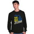 thumbnail image 5 of Hand Made in Michigan Funny Mitten Long Sleeve TShirt Men Women Brisco Brands S, 5 of 6