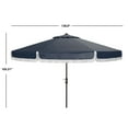 thumbnail image 3 of Safavieh Milan Fringe 11' Market Crank Round Umbrella, Navy/White, 3 of 6