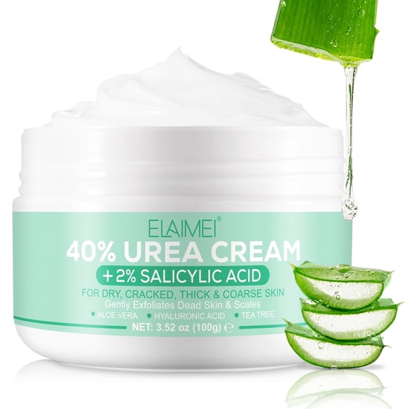 Elaimei 40% Urea Cream,Foot Moisturizer for Feet, Heels, Hands, Ankles, Deep Moisturizing,Foot Repair Lotion,3.52 oz