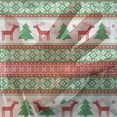 thumbnail image 3 of Christmas Tulle Curtains with Rod Pocket, Knit Style Graphic Reindeer Star and Snowflake Holiday Family Theme, Sheer Drape for Wedding Party 2 Panels, 7 Sizes, Red Green White, by Ambesonne, 3 of 3