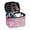 Cherry Blossom Floral Print, variant on Portable Make Up Case Organizer for Travel Office, Strawberry Pattern Polyester Lightweight Makeup Organizer Case for Ladies