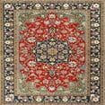 thumbnail image 1 of Ahgly Company Machine Washable Indoor Square Traditional Light French Beige Brown Area Rugs, 4' Square, 1 of 7