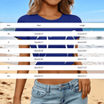 thumbnail image 3 of MEICHEN Womens Tie Front T Shirts Crop Tops Summer Trendy Basic Tees Casual Slim Fit Crew Neck Tshirts Cute Blouses, 3 of 4