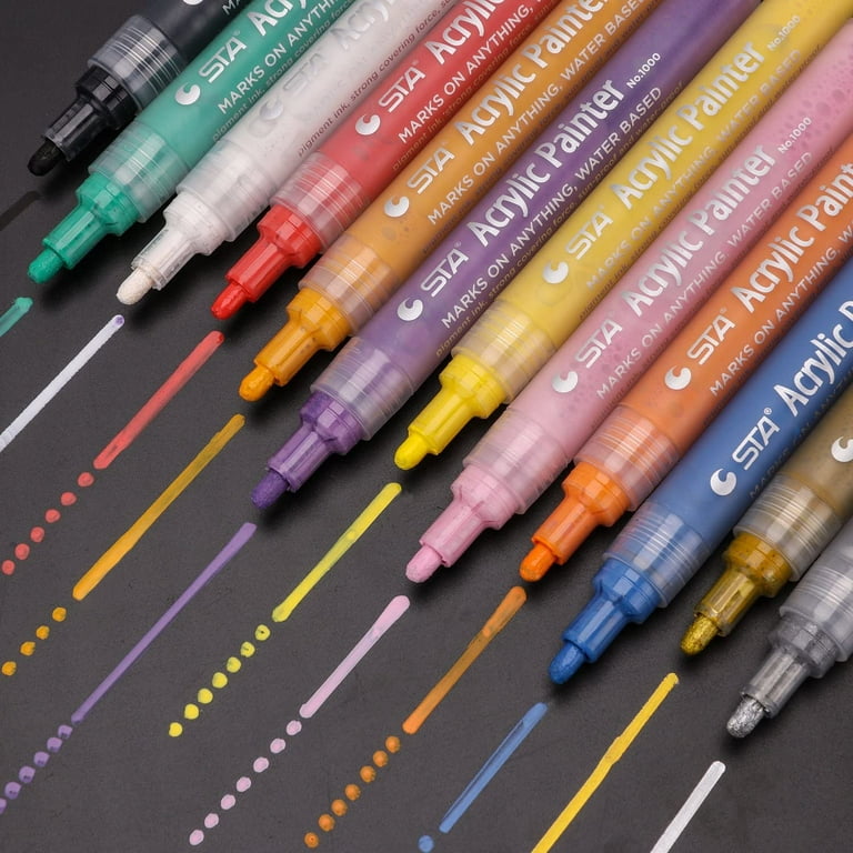  LoveinDIY Acrylic Paint Markers - Permanent Paint Pens