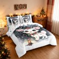 thumbnail image 2 of Manfei Dreamy Elk Twin Bedding, Farmhouse Christmas Holly Berry Bedding Comforter Set, White Gray, Polkadot Reversible, 7-Piece, 2 of 6