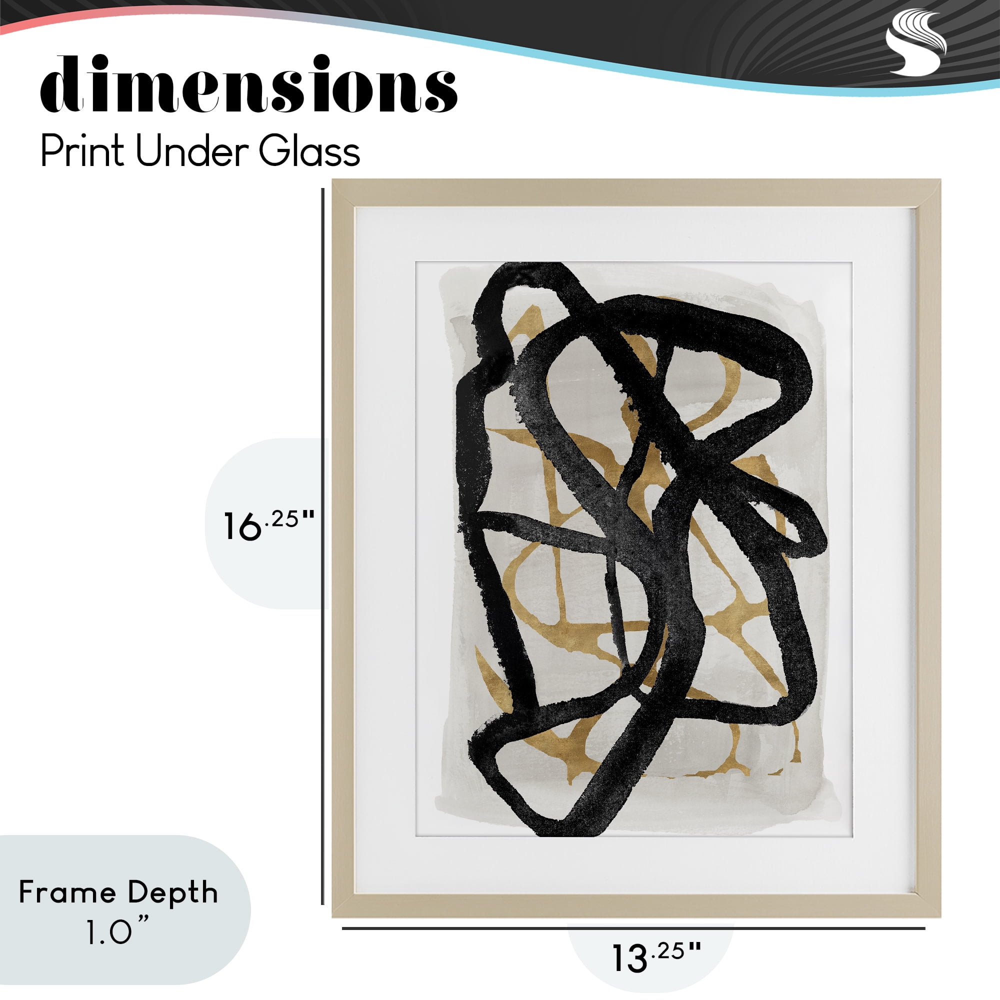 Stupell Industries Expressive Hindsight in Black Birch Framed Print Under Glass, design by Lucille Price