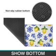 thumbnail image 6 of Lemon and Floral White Pattern Anti Fatigue Kitchen Rugs Set Of 2, Non Slip Washable Decorative Floor Mats for Kitchen Sink Laundry, 17"x30" and 17"x47", 6 of 6