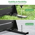 thumbnail image 5 of 72"x35"x16" Outdoor Privacy Screen with Stand Metal Balcony Decorative Screen,Black, 5 of 5