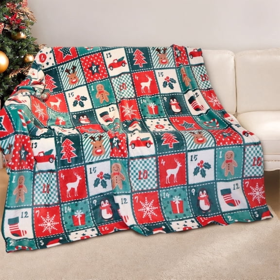 GOGREEN Cozy Blanket Printed Blanket Twin Christmas Blanket - 300 GSM Fleece Blanket Twin Size Blanket for Home Decoration, Ultra Soft Blanket Microfiber Twin Blanket (Twin - 60" x 80")