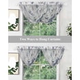 thumbnail image 5 of Waterfall Valances for Windows, Vintage Coastal Kitchen Sheer Valance Curtains, Nautical Summer Beach Sea Turtle Starfish Rod Pocket Swag Valances for Living Room Bedroom, 47.2"x38.5", 2 Panel, 5 of 8