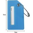 thumbnail image 4 of 2 Pcs Silicone Luggage Tags with Name ID Card, Suitable for Luggage Suitcase, Backpacks, Bags, Handbags. Travel Accessories Essentials (Blue), 4 of 5