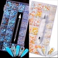 thumbnail image 3 of SNNROO Manicure 21 Grid Aurora Rhinestone Ornament Set Manicure Flat Bottom Drill Irregular Shape Drill Nail Decoration, 3 of 6