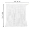 thumbnail image 5 of Pretty See Organic Cotton Baby Towels Soft Newborn Baby Face Towel Natural Baby Muslin Washcloths and Towels for Sensitive Skin, White, Set of 5, 5 of 6