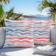thumbnail image 4 of Watercolors Red Blue Wave Outdoor Pillow Covers Pack of 2 Modern Art Waterproof Throw Pillow Covers Decorative Cushion Cases for Patio Garden Tent Balcony Couch 24x24 inch, 4 of 8