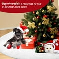 thumbnail image 4 of Yexmas 48" Plush Christmas Tree Skirt, White Xmas Tree Mat Decor, for Navidad Holiday Decor, 4 of 7