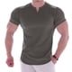 thumbnail image 1 of pstuiky camisetas de hombre, Camiseta de manga corta con solapa y botones y bolsillos de color enrejado para hombre camisetas de hombre l, 1 of 3