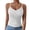 White, variant on Women Built-in Bra Tank Tops Wirefree Solid Color V Neck Cami Top Sleeveless T Shirts Bras With Padded Cups Casual Daily Wear Bras