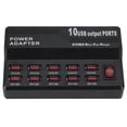 thumbnail image 4 of Injueey 10/12 puertos USB 5V 12A Estación carga universal Adaptador corriente Cargadores de dispositivos electrónicos específicos 10 puertos y negro Enchufe de EE. UU., 4 of 6