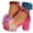 Hot Pink, variant on Mostsola Womens Sandals Plush Band Dress Shoes Open Toe Platform Heels Casual Ankle Strap Pumps Shoe