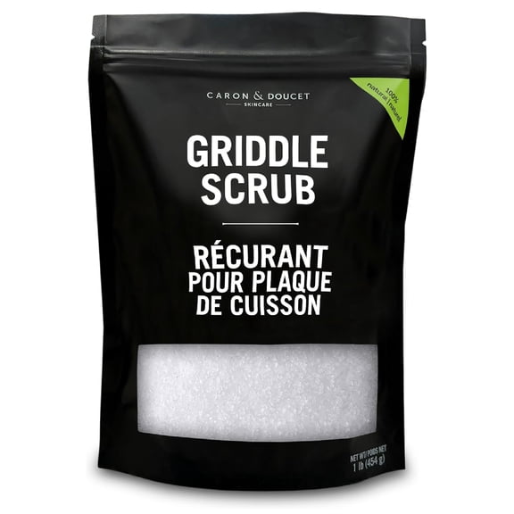 CARON & DOUCET Griddle Cleaning & Restoring Salt Scrub | 100% Natural | Best for Removing Rust Without Scratching & Care Before Cleaning, Washing & Seasoning