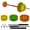 Colored, variant on Shininglove 20KG/44 lbs Barbell Weight Set with PU Coated Plates, 2 Bars & Shoulder Pad for Home Gym Strength Training