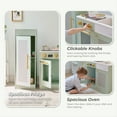 thumbnail image 3 of Teamson Kids Little Chef Wooden Play Kitchen with Large Fridge, Oven & 12 Food Accessories, Pretend Play Kitchen Set for Toddlers and Kids 3+ Years, Green, 3 of 8